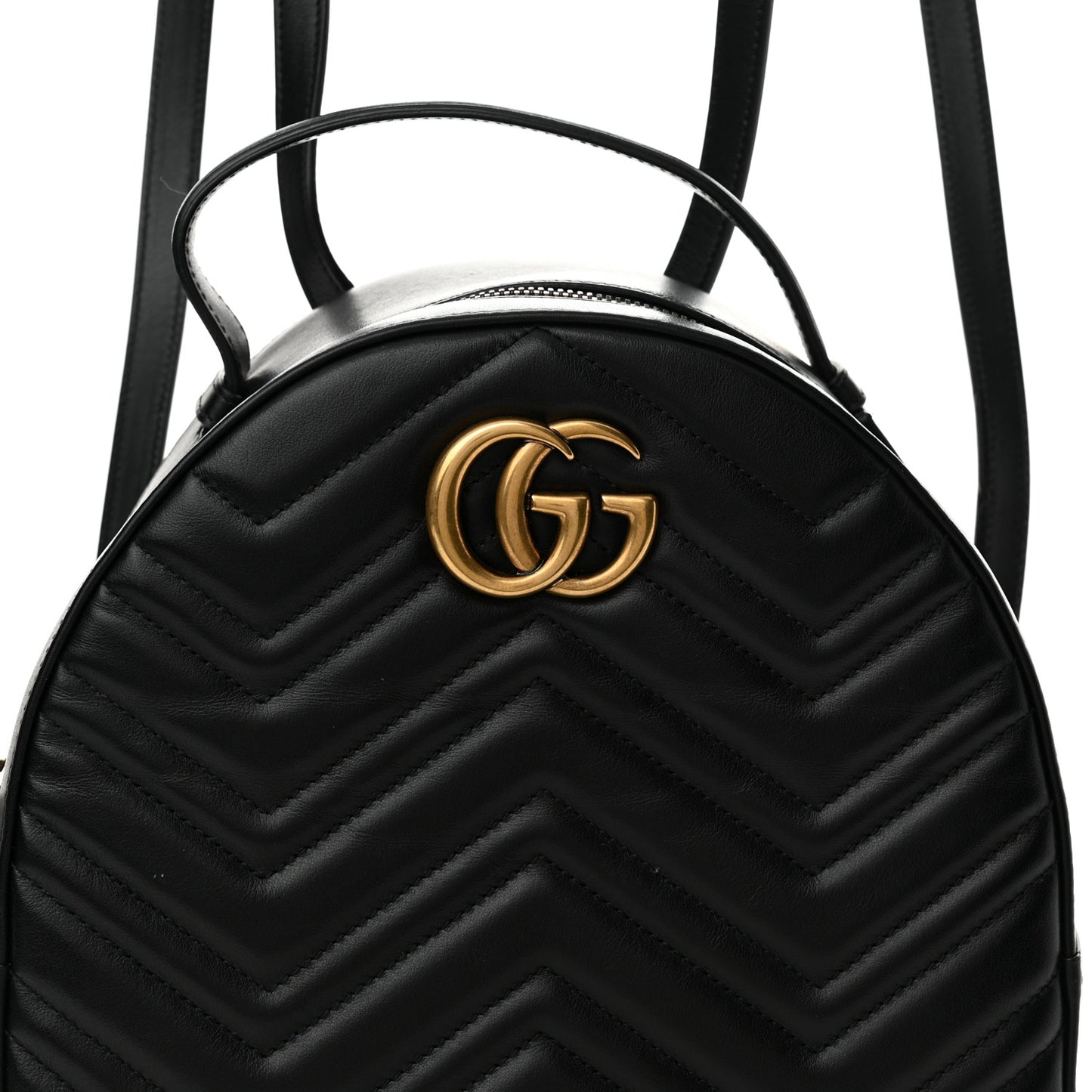 Calfskin Matelasse GG Marmont Dome Backpack Black