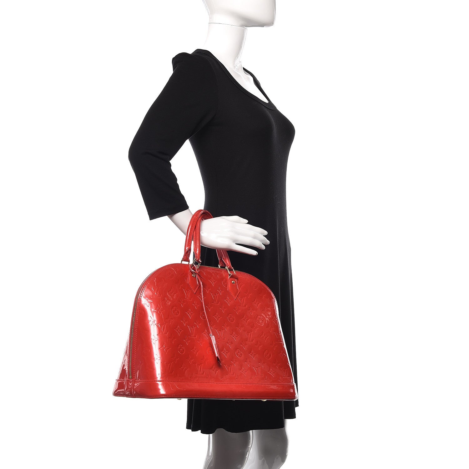 Louis Vuitton Vernis Alma GM Rouge Grenadine 2 of 17