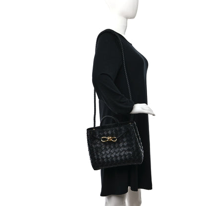 Bottega Veneta Nappa Intrecciato Small Andiamo Shoulder Bag Black 2 of 8