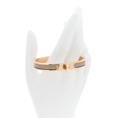 Hermes Enamel Mini Clic Kelly Bracelet PM Marron Glace 2 of 5