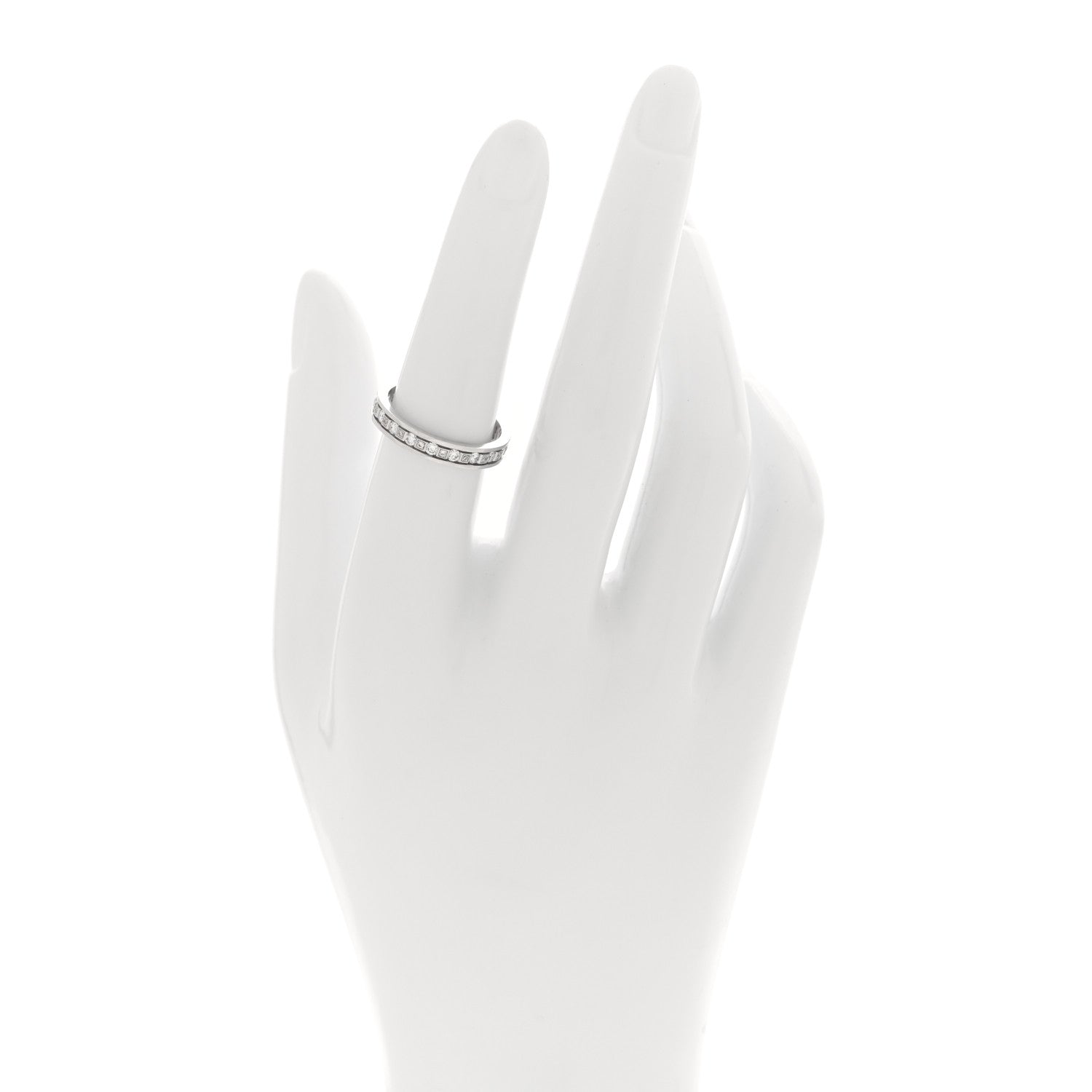 Damiani 18K White Gold Diamond Belle Epoque Band Ring 53 6.25 2 of 4