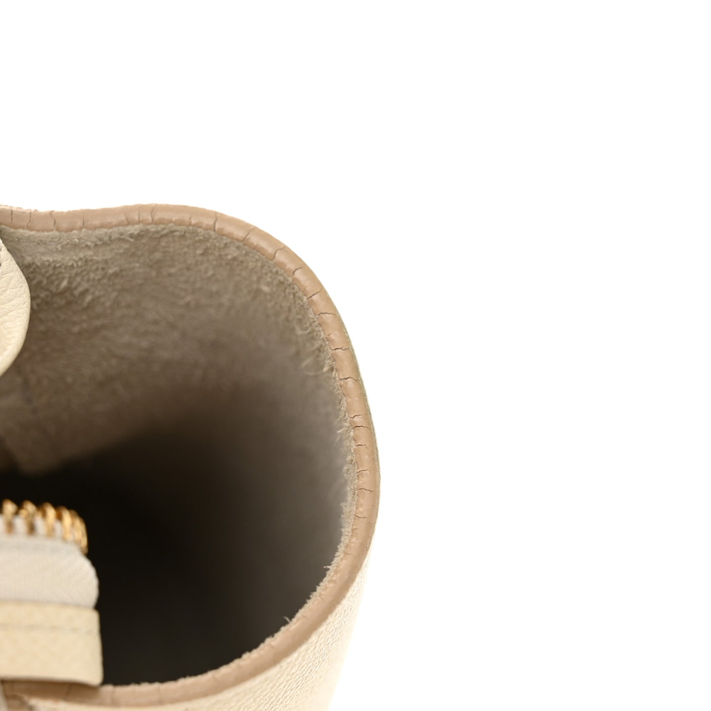 Grained Calfskin Micro Belt Bag White