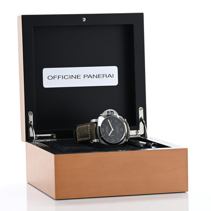 Panerai Stainless Steel Calfskin 44mm Luminor Marina 1950 3 Days Automatic Watch Black PAM01312 5 of 6