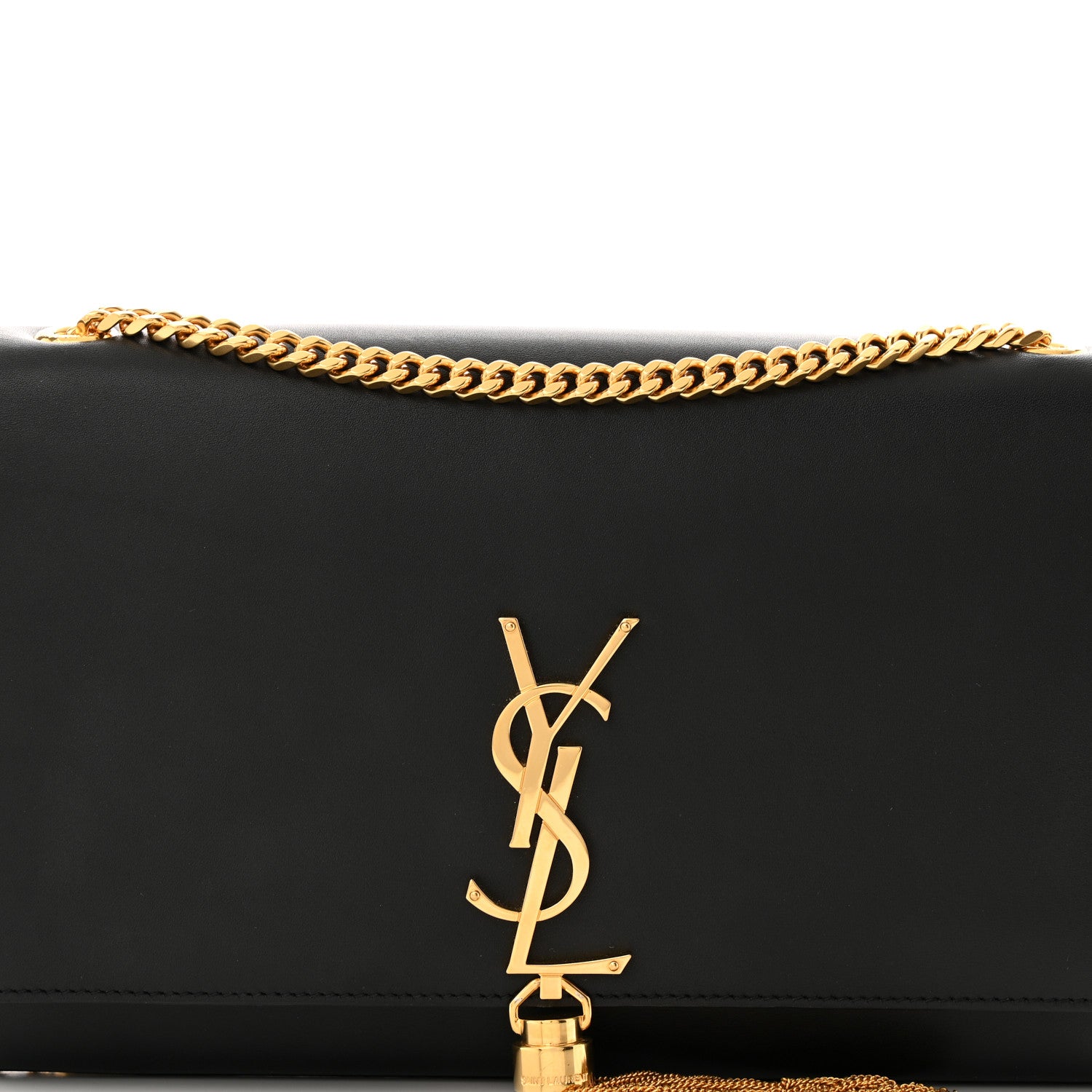 Saint Laurent Grain De Poudre Medium Classic Monogram Kate Tassel Satchel Black 8 of 10