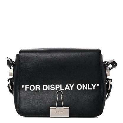 Off-White Saffiano For Display Only Binder Clip Shoulder Bag Black 2 of 21