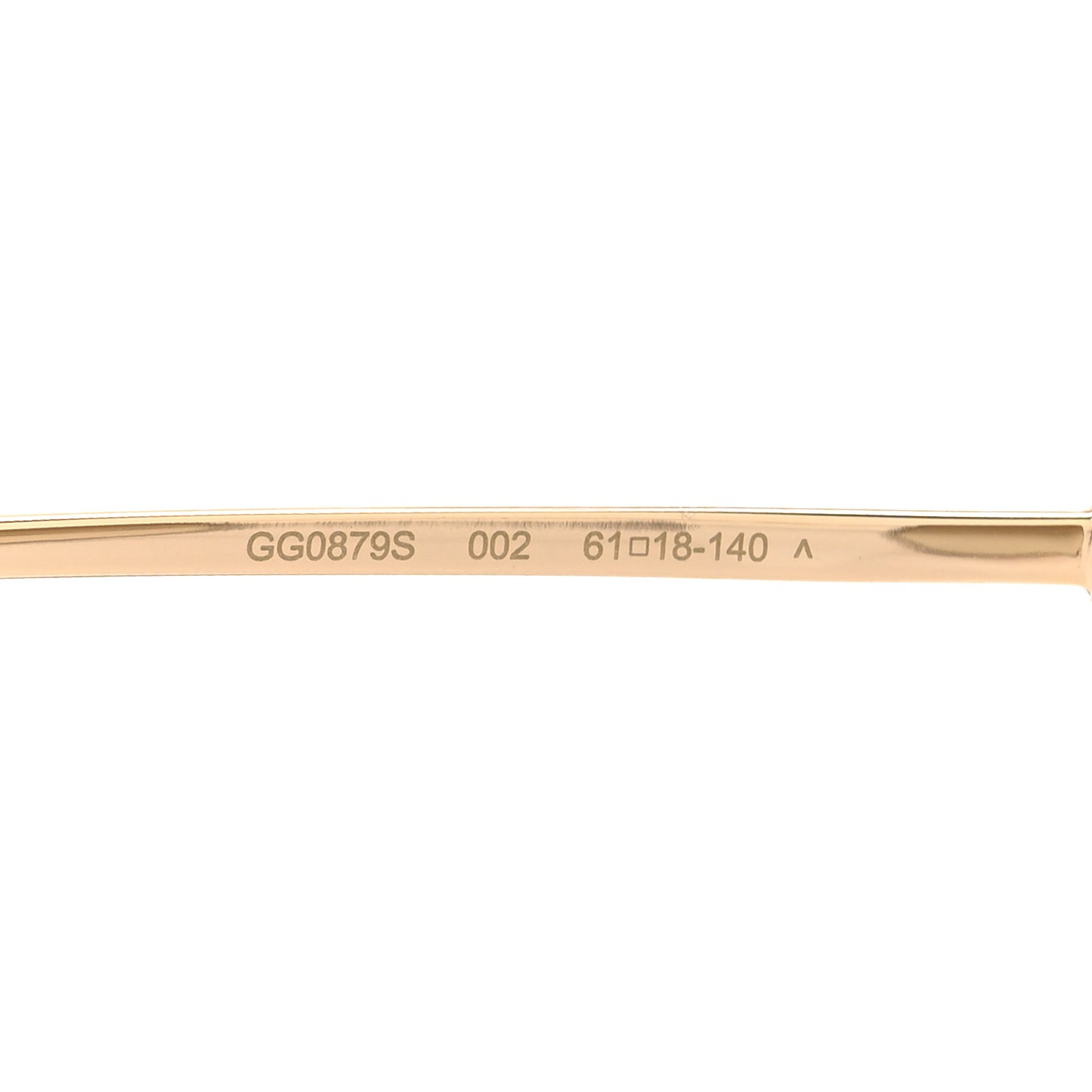 Metal Horsebit Square Frame Sunglasses GG0879S Gold