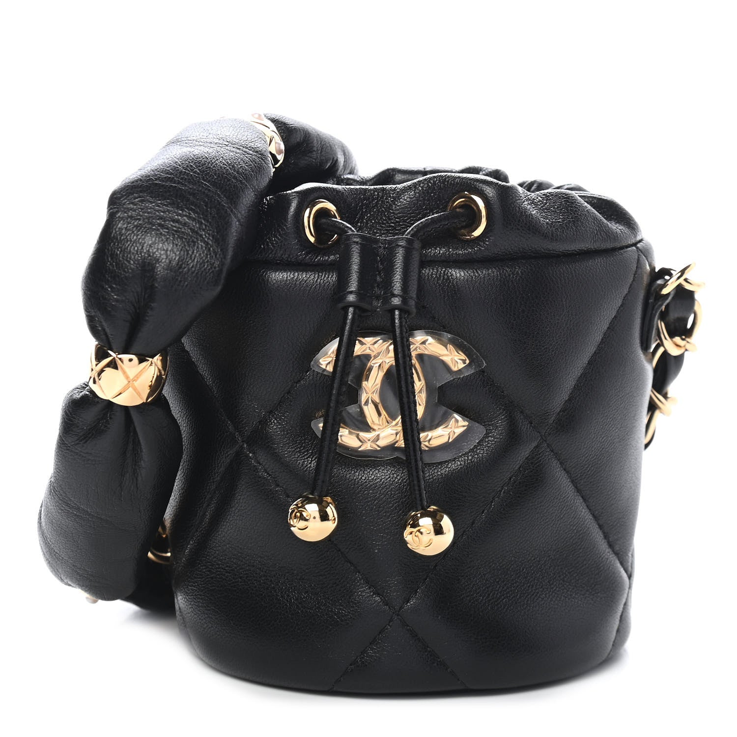 Chanel Calfskin Pillow Crush Clutch With Chain Black 1 of 9