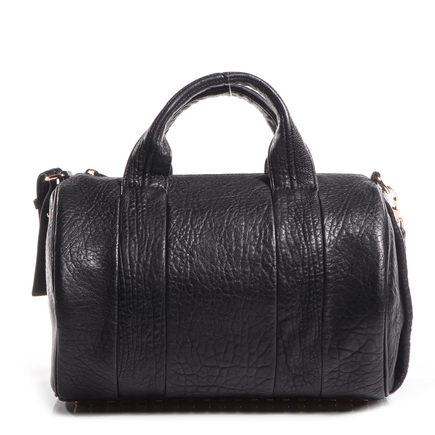 Alexander Wang Pebbled Leather Rocco Black with Rose Gold Hardware 1 of 7