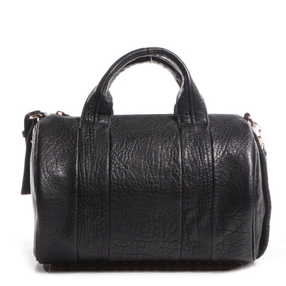 Alexander Wang Pebbled Leather Rocco Black with Rose Gold Hardware 1 of 7