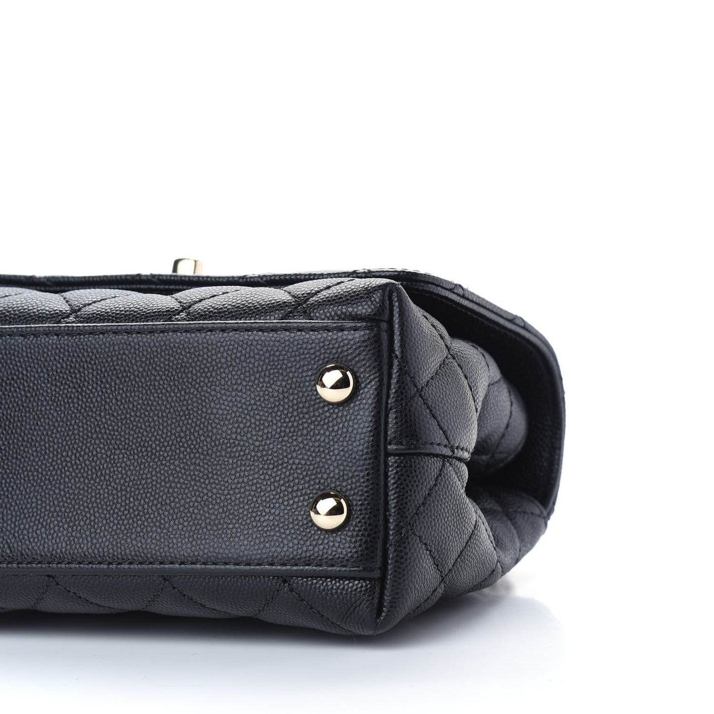 Caviar Quilted Extra Mini Coco Handle Flap Black