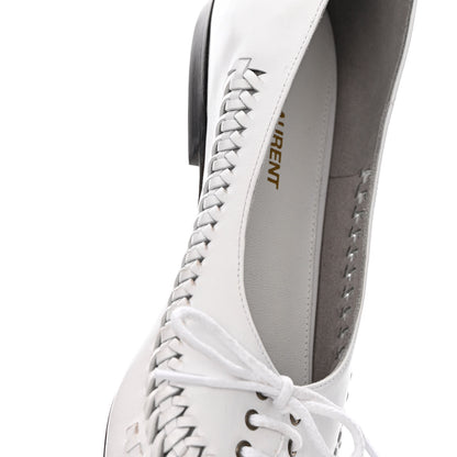 Saint Laurent Calfskin Flats 39 White 10 of 12
