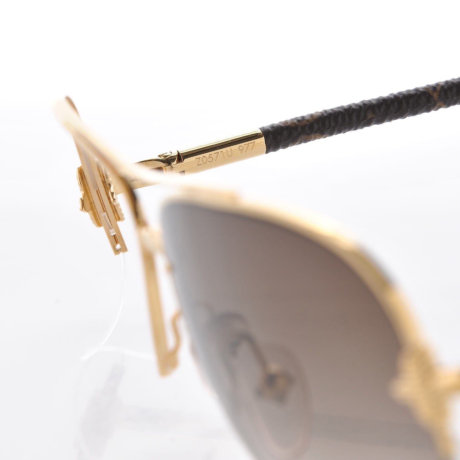Louis Vuitton Monogram Petite Viola Pilote Aviator Sunglasses Z0571U Brown 7 of 8