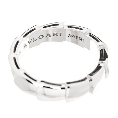 Bulgari 18K White Gold Serpenti Viper Thick Wedding Band Ring  56 7.5 5 of 6