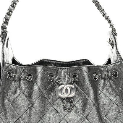Chanel Metallic Caviar Quilted Mini Chanel 25 Handbag Anthracite 8 of 10