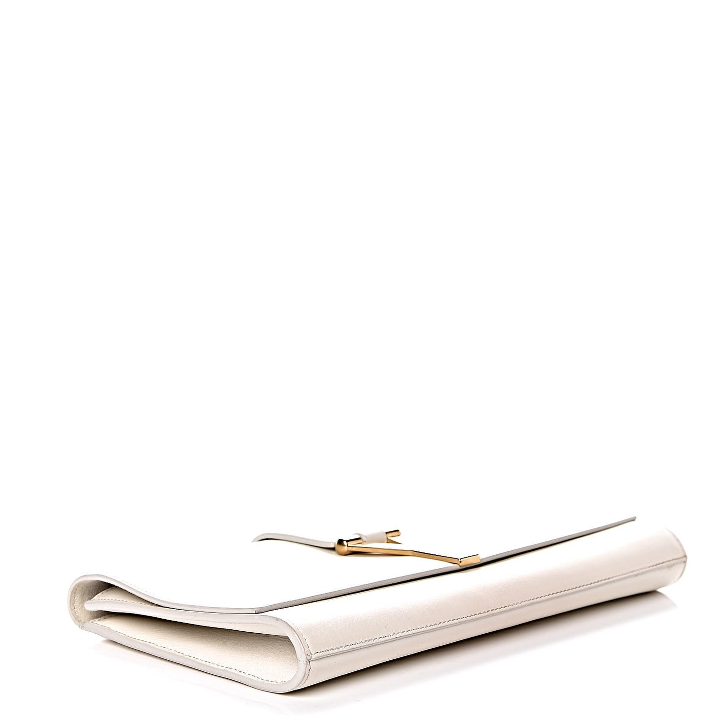 Calfskin Classic Y Clutch White
