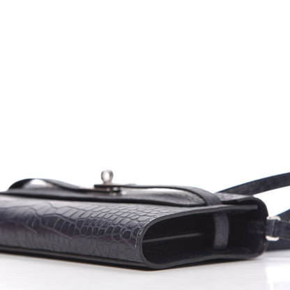 Hermes Matte Alligator Kelly Wallet To Go Bleu Indigo 7 of 10