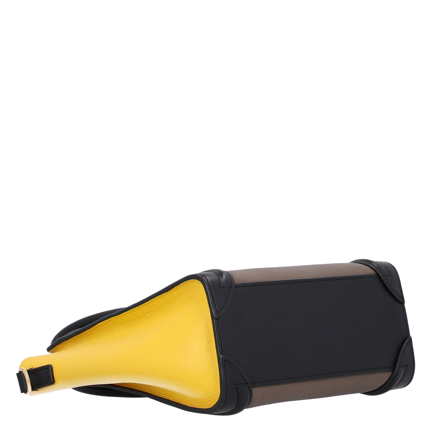Smooth Drummed Calfskin Tri-Color Nano Luggage Amber