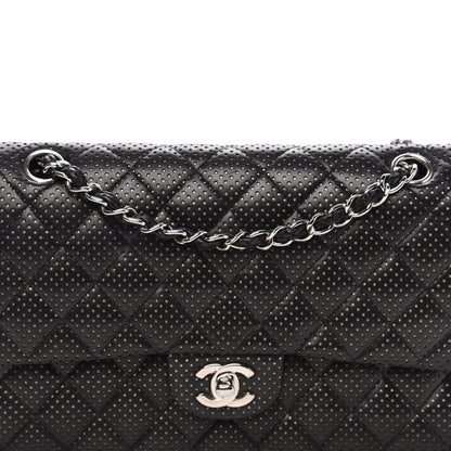 Chanel Lambskin Perforated Medium Double Flap Black 17 of 17