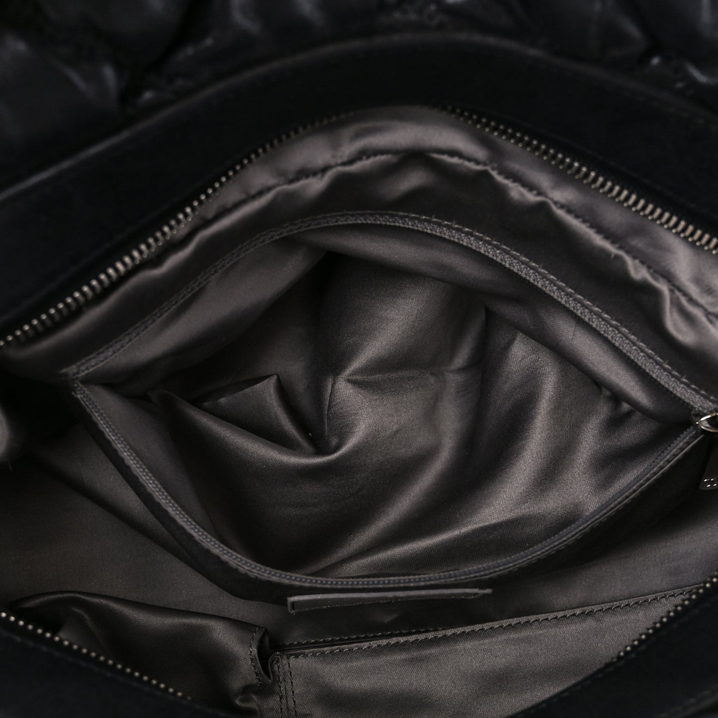 Calfskin Bubble Quilt Bowler Black