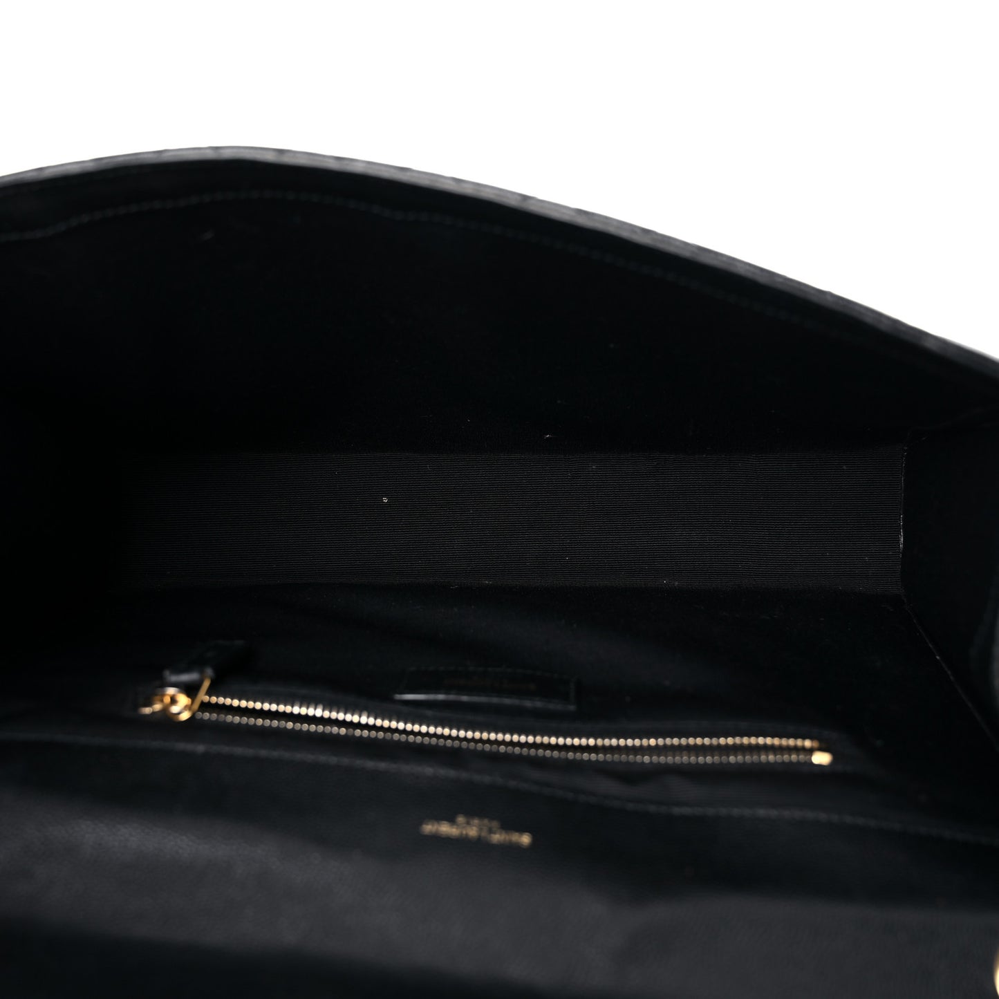 Grain De Poudre Textured Mixed Matelasse Large Triquilt Monogram Satchel Black