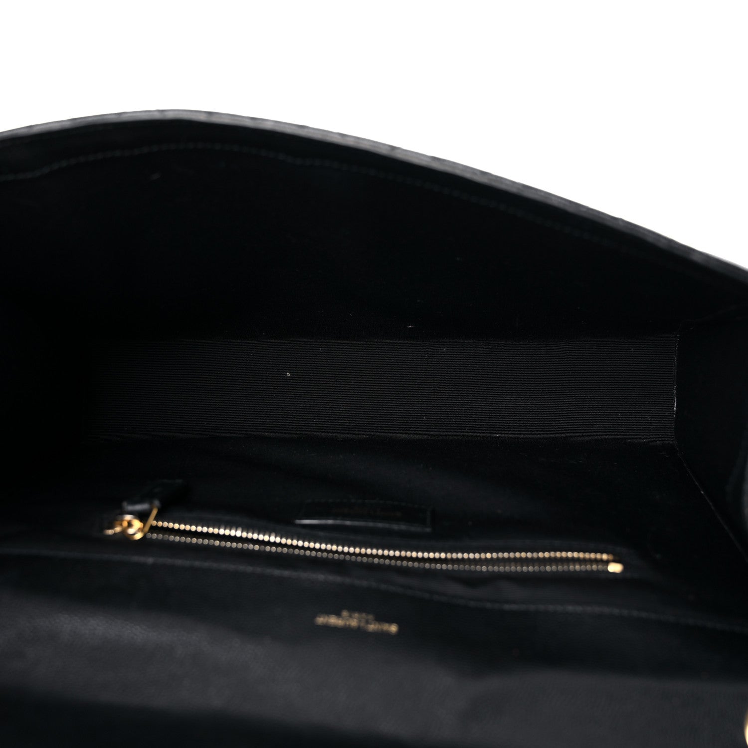 Saint Laurent Grain De Poudre Textured Mixed Matelasse Large Triquilt Monogram Satchel Black 5 of 28