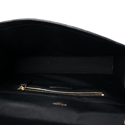 Saint Laurent Grain De Poudre Textured Mixed Matelasse Large Triquilt Monogram Satchel Black 5 of 28