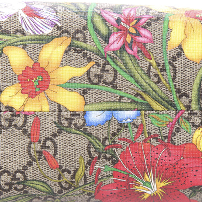 Gucci Soft GG Supreme Monogram Flora Calfskin Medium Ophidia Cosmetic Case Beige Ebony Multicolor Rosso 10 of 12