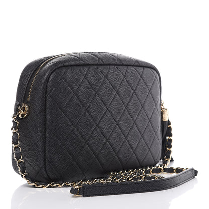 Chanel Caviar Quilted Medium Coco Tassel Camera Case Black 3 of 10