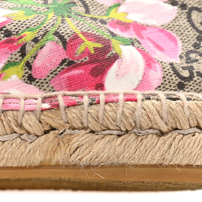 Gucci GG Supreme Monogram Blooms Espadrilles 37.5 Beige Multicolor Dry Rose 10 of 11