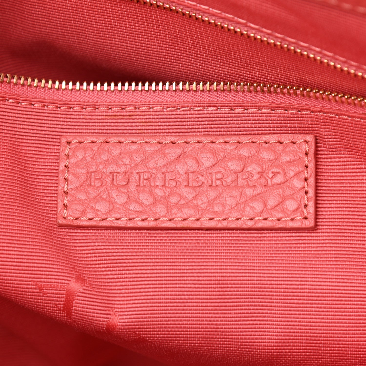 Burberry Heritage Grain Check Embossed Medium Dewsbury Tote Peony Rose 5 of 11