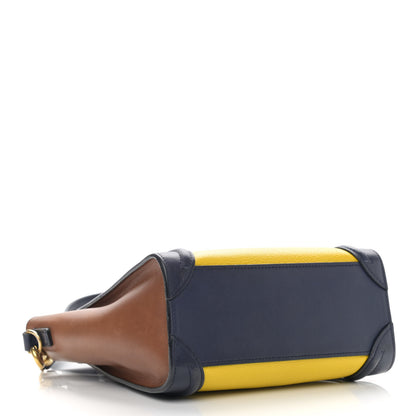 Celine Bullhide Calfskin Suede Tri-color Nano Luggage Multicolor 4 of 14