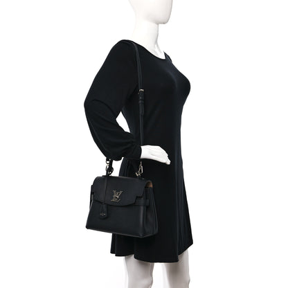 Louis Vuitton Calfskin Lockme Ever BB Black 2 of 8