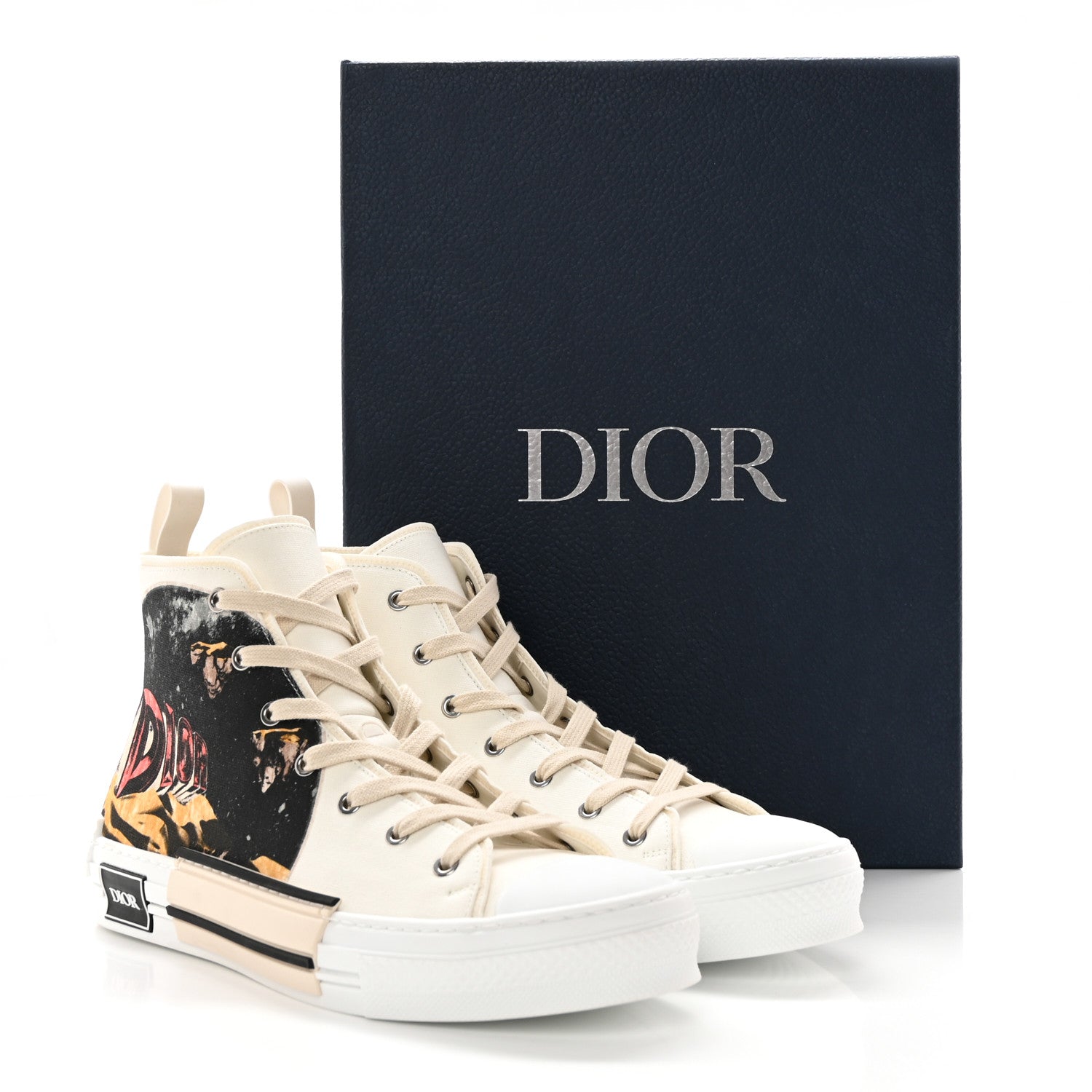 Christian Dior Canvas Mens B23 High Top Sneakers 44 Multicolor 10 of 10