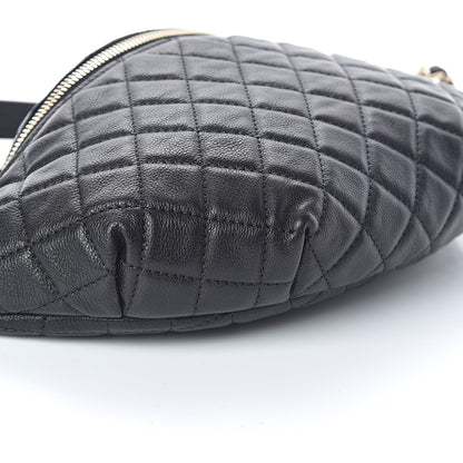 Chanel Calfskin Quilted Banane Waist Bag Fanny Pack Black 9 of 10
