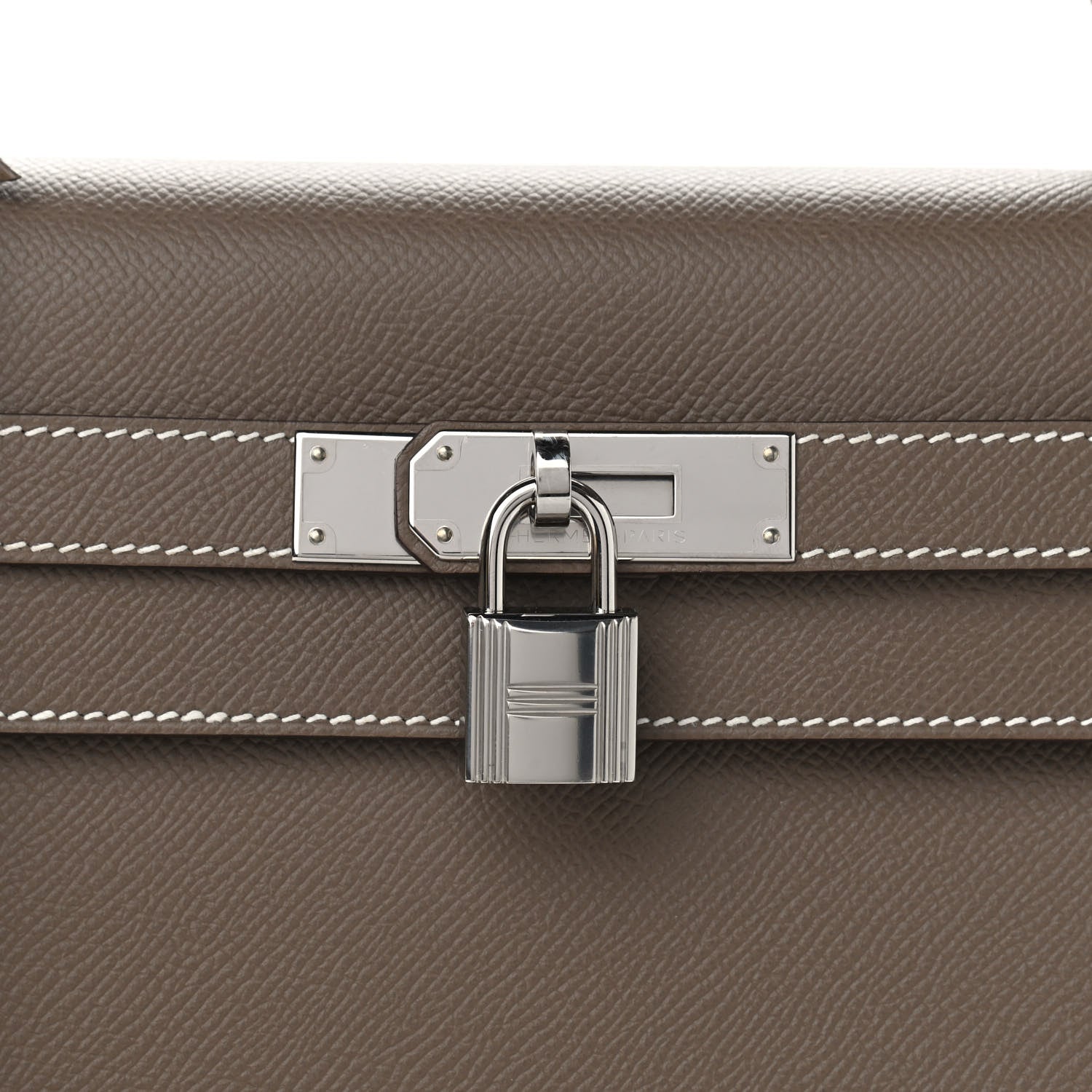 Hermes Epsom Horseshoe Kelly Sellier 35 Etoupe 8 of 10