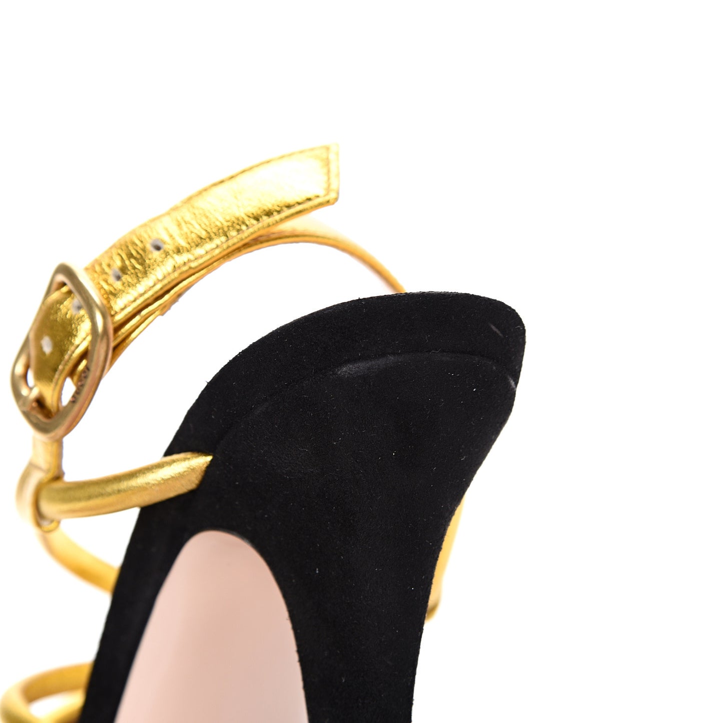 Metallic Nappa Sylvie Web Sandal 37.5 Gold
