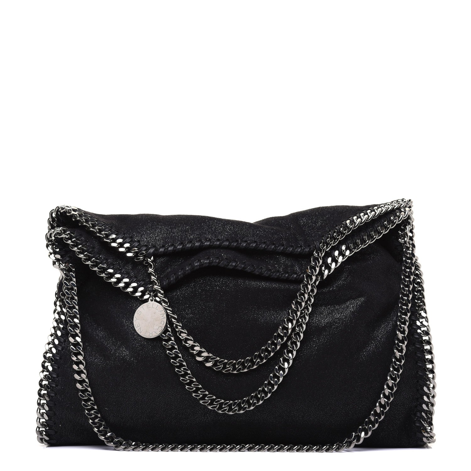 Stella McCartney Shaggy Deer Falabella Fold Over Tote Black 1 of 9