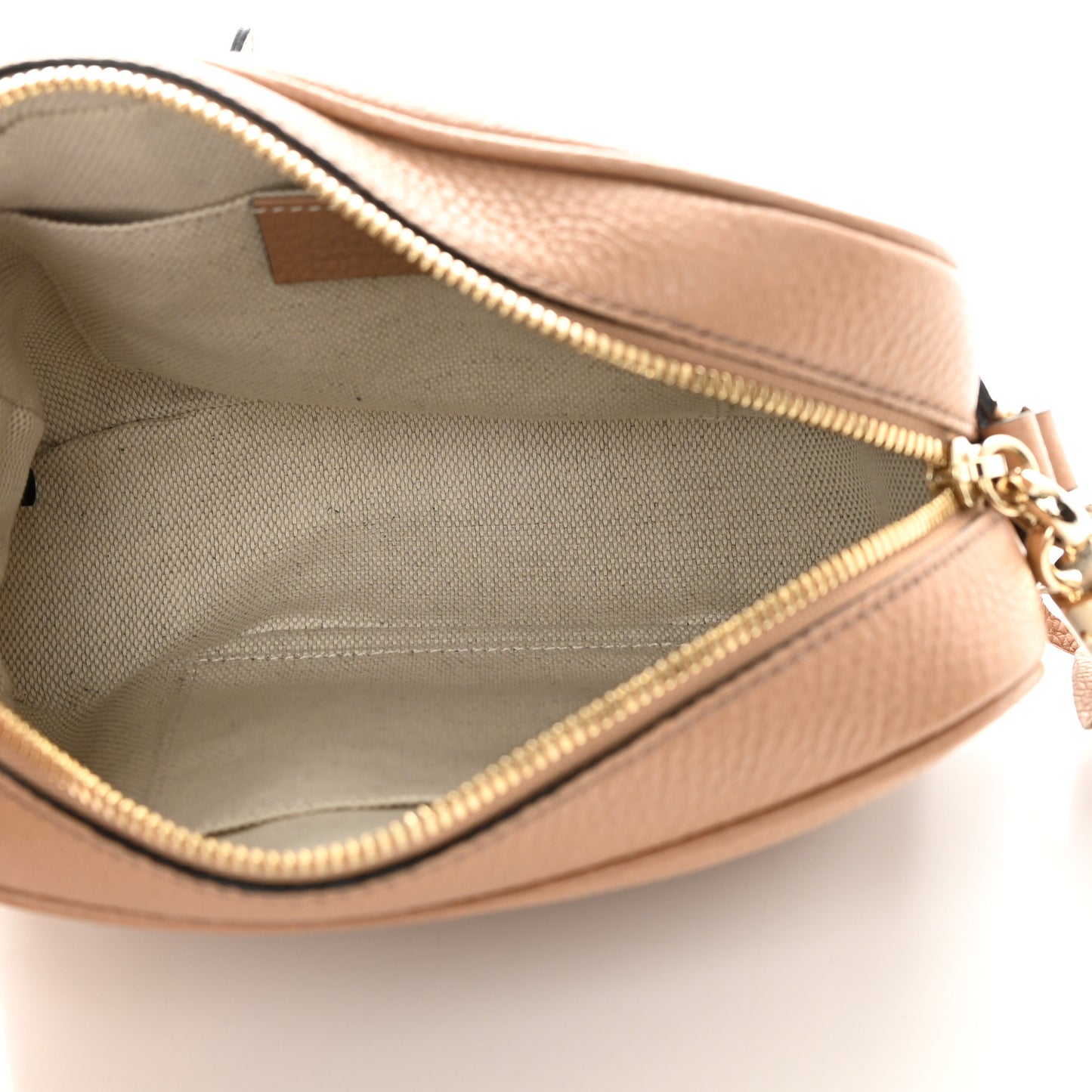 Pebbled Calfskin Small Soho Disco Bag Camelia