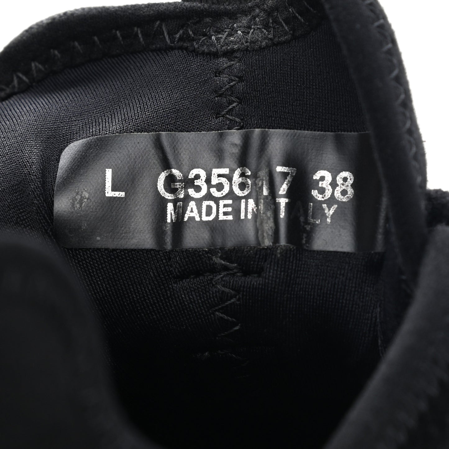Velvet Calfskin Mixed Fibers CC Sneakers 38 Black