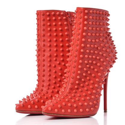Christian Louboutin Kid Snakilta 120 Booties 37 Red 3 of 10