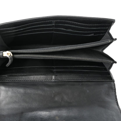 Chanel Lambskin Camellia Embossed Large Gusset Flap Wallet Black 5 of 8