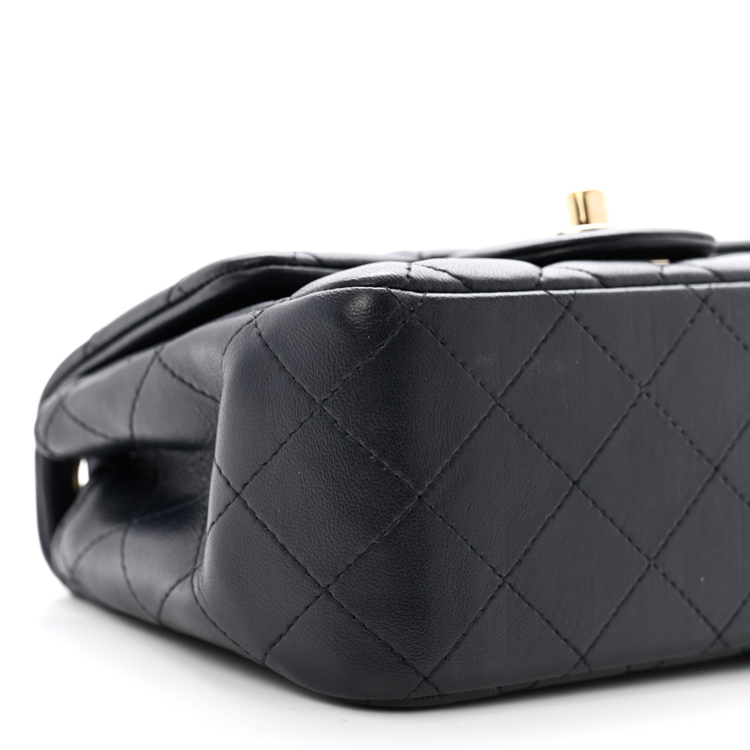 Chanel Lambskin Quilted Mini Square Flap Navy 9 of 10