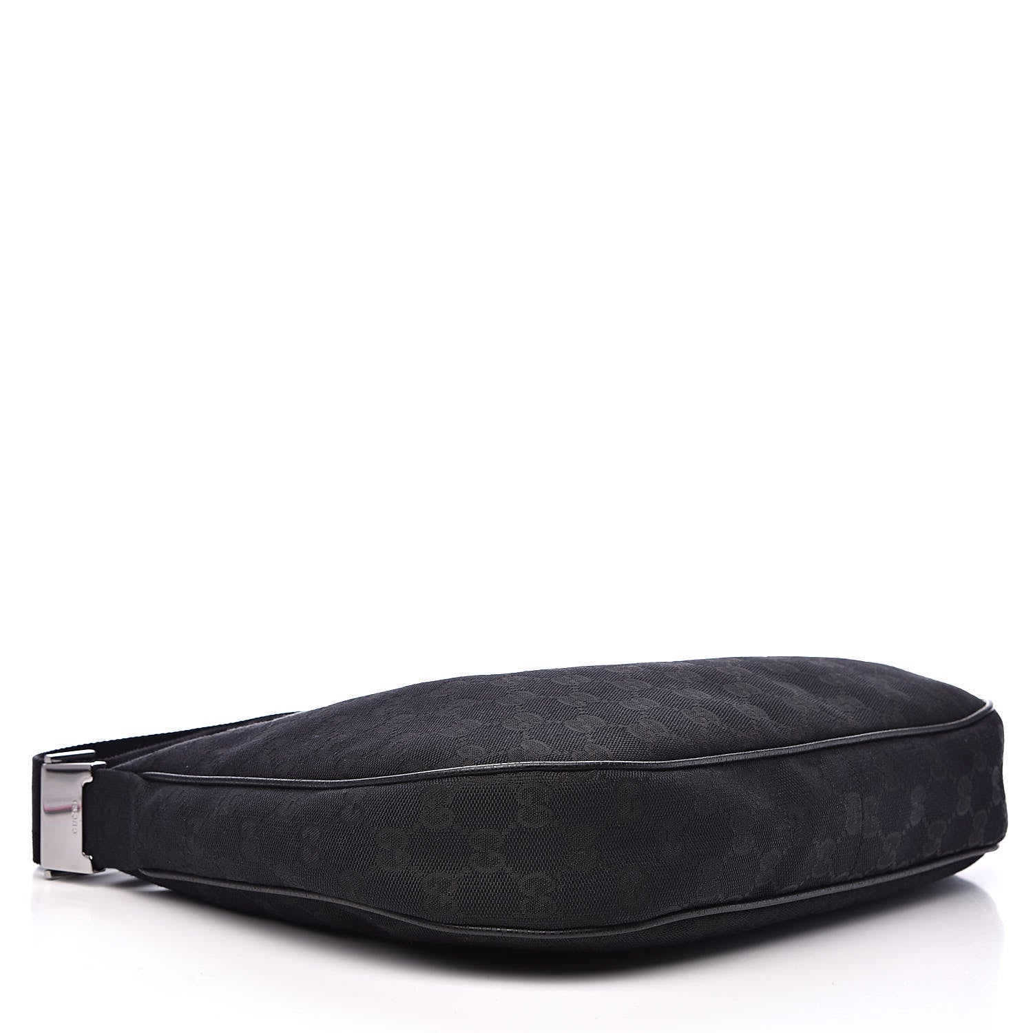 Gucci Monogram Medium Half Moon Hobo Black 4 of 10