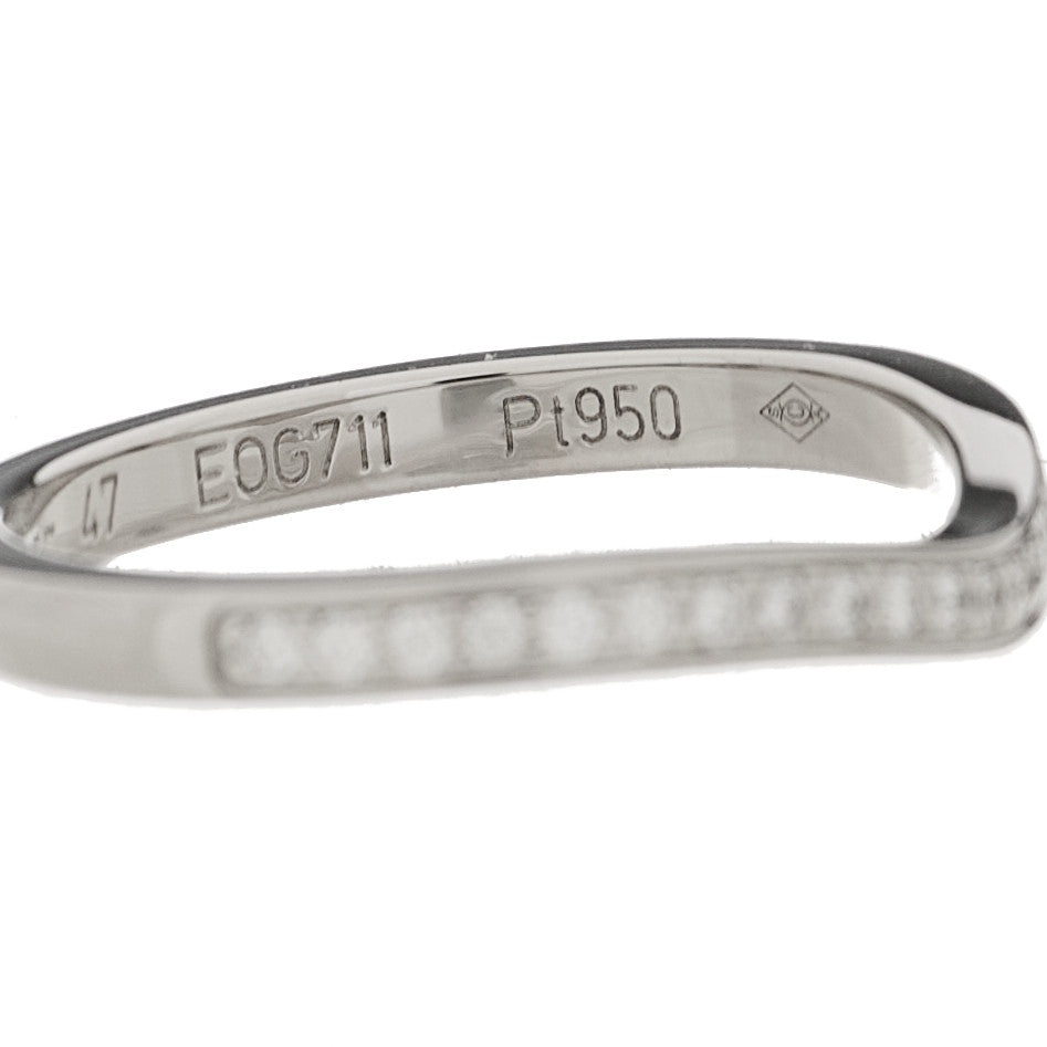 Platinum Diamond Ballerine Wedding Band Ring 47 4
