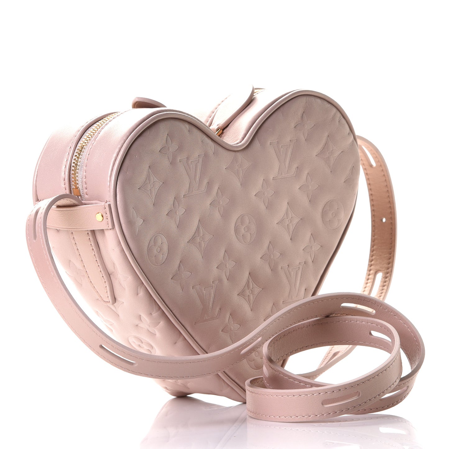 Lambskin Embossed Monogram Fall In Love Sac Coeur Light Pink
