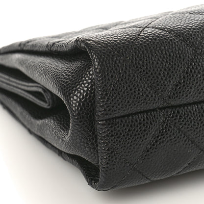 Chanel Caviar Quilted CC Large Clutch Black 9 of 10