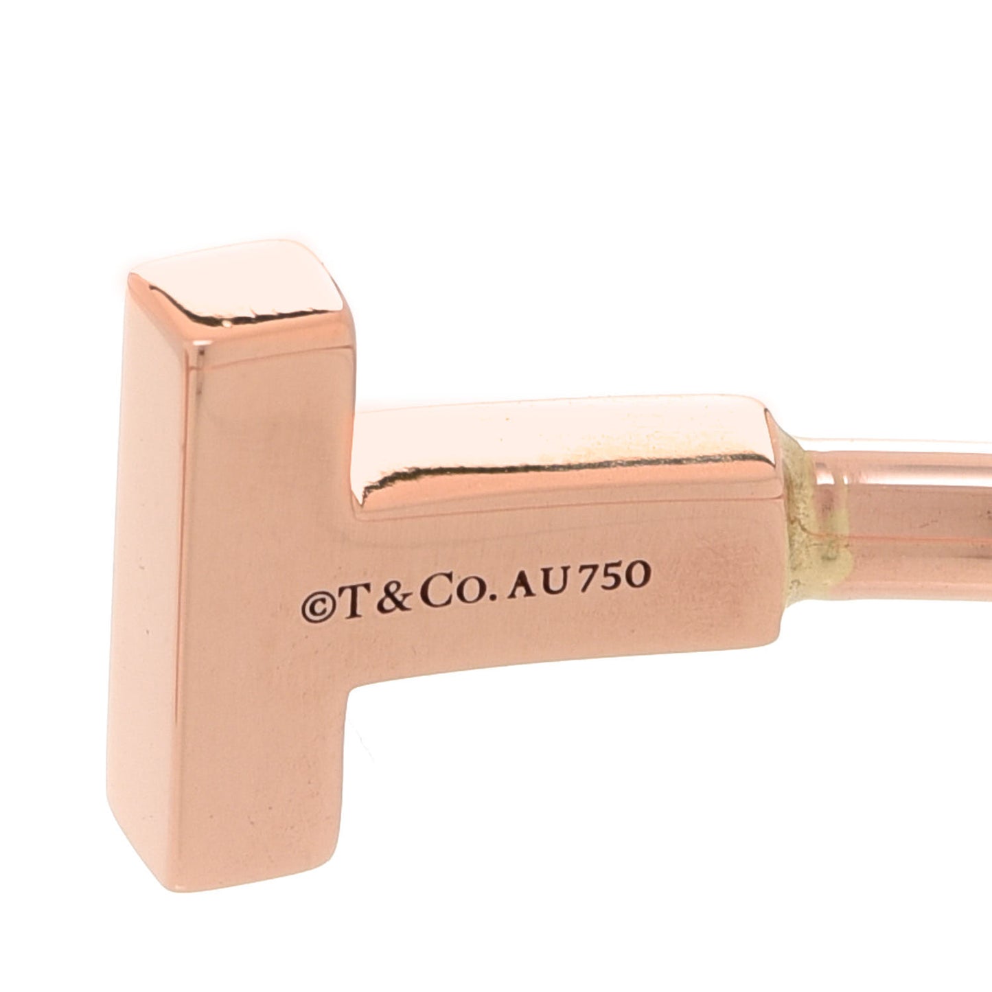 18K Rose Gold T Wire Bracelet