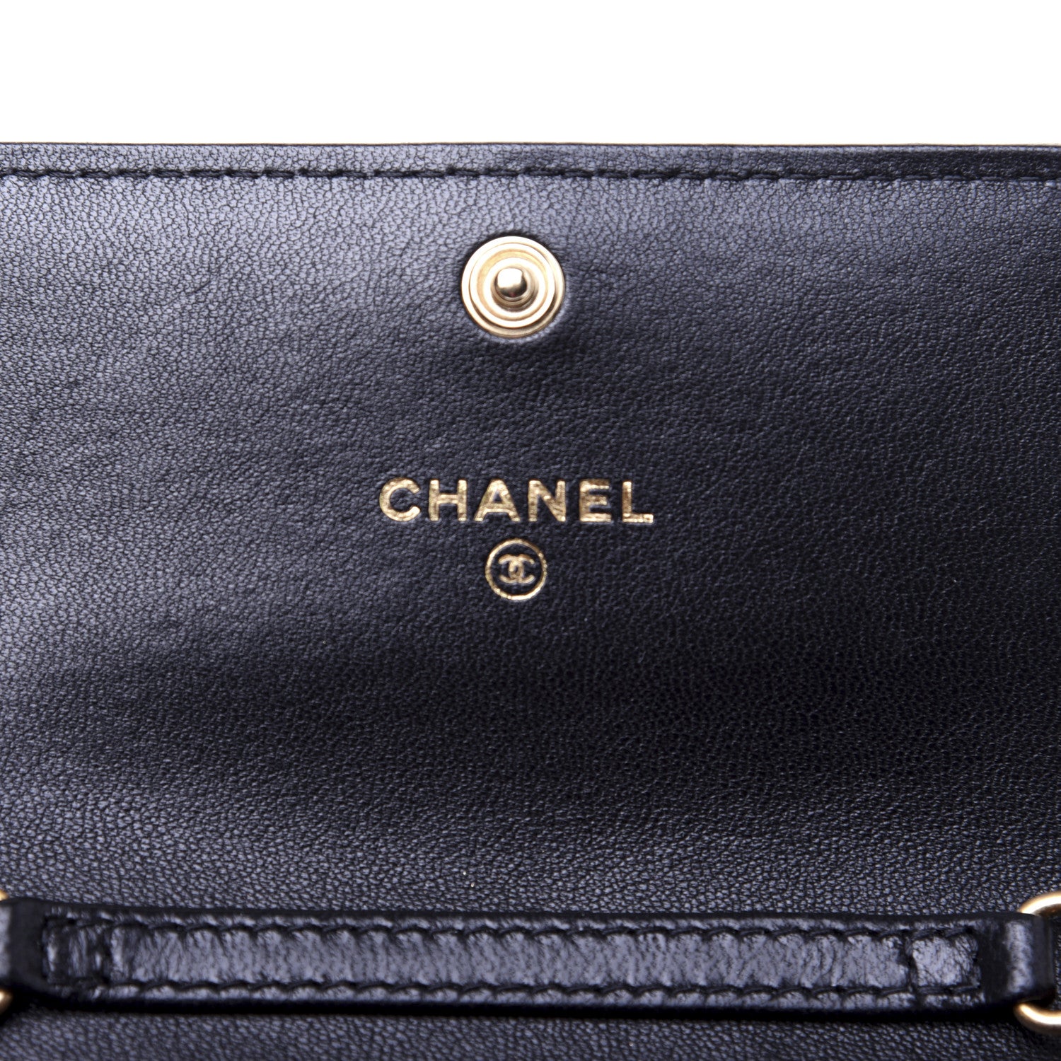 Chanel Shiny Goatskin Quilted 19 Flap Coin Purse With Chain Black 12 of 14