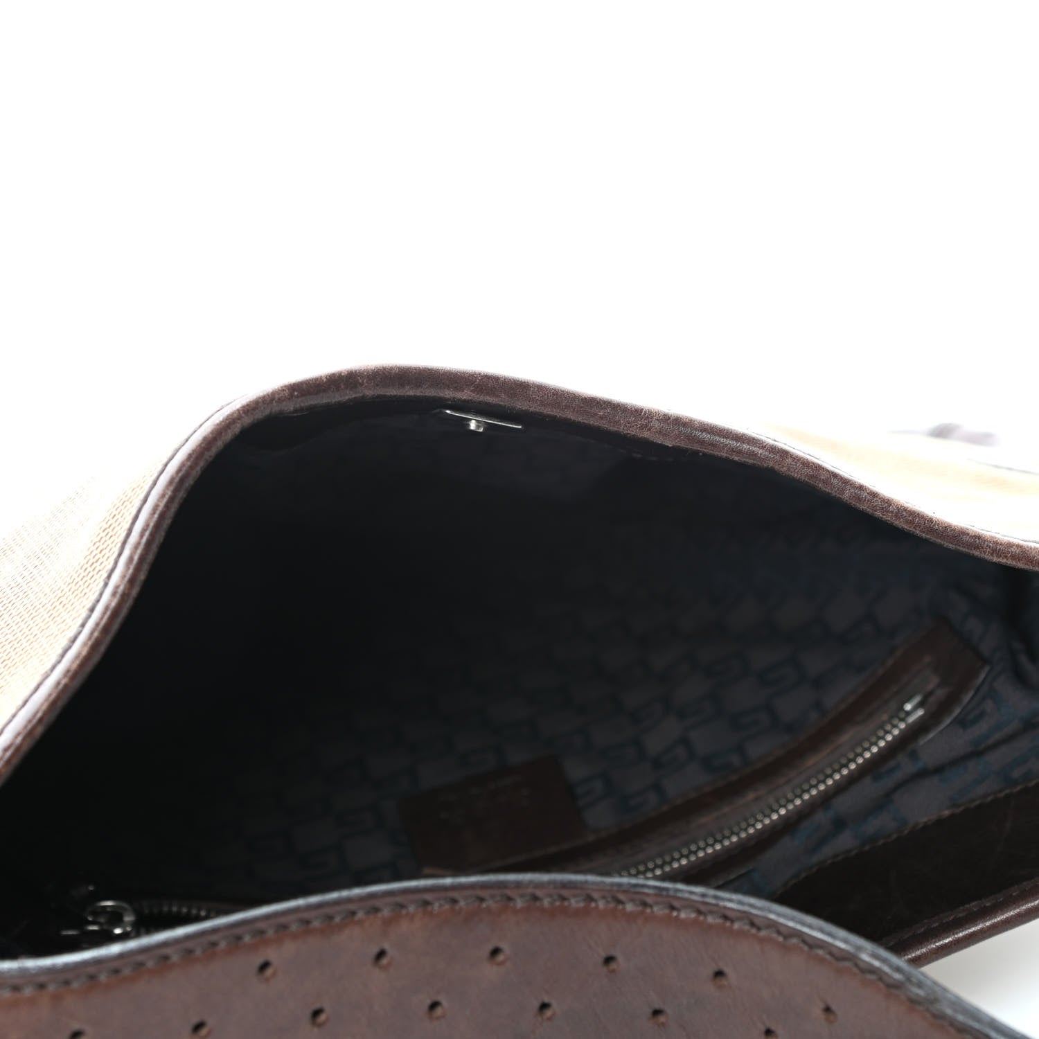 Gucci Canvas Web GG Reins Shoulder Bag Brown 4 of 4