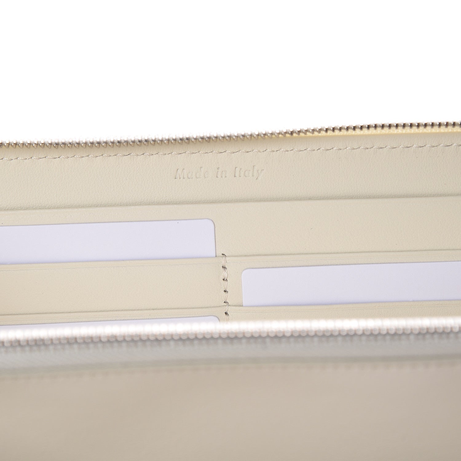Celine Lambskin Large Zip Around Multifunction Wallet White Magenta 6 of 7